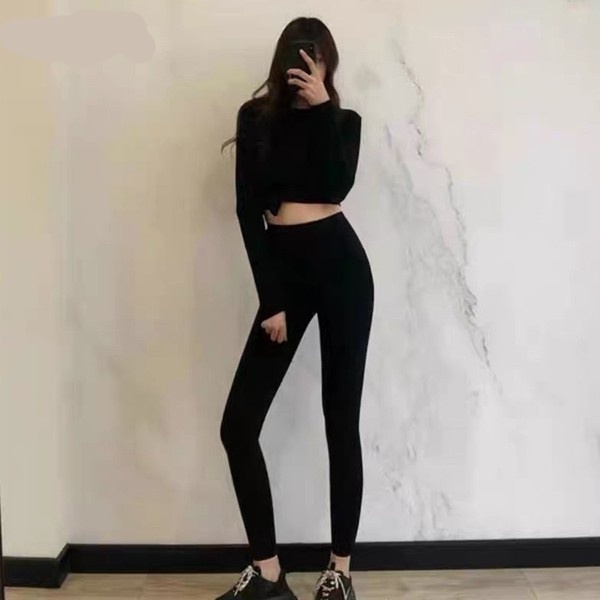 Quần legging dài nữ nâng mông cạp cao CHAT túi khóa vải umi Q766