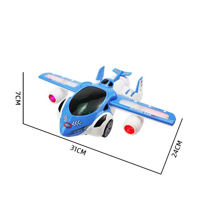 Đồ chơi trẻ em máy bay, ô tô cảnh sát biến hình, xoay 360 độ, có đèn, có nhạc loại xịn
