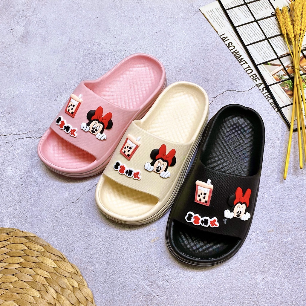 Dép bánh mì lượn sóng icon mickey siêu cưng - TT415