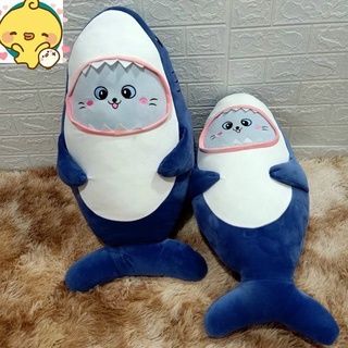 Gấu bông cá mập mèo size 50, cá mập mặt mèo nhồi bông