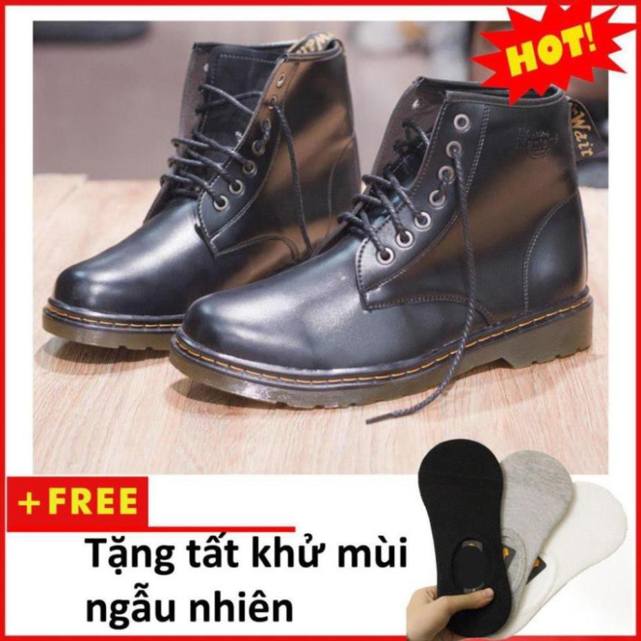 Giày Boot Nam Cổ Lửng Đế Khâu Da Trơn Màu Đen Cực Chất - M354-DEN (T) [Sale]