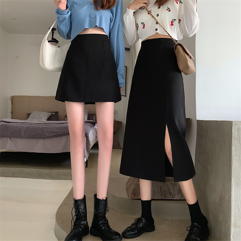 Chân Váy Xiaozhainv Nữ Lưng Cao Màu Trơn Phong Cách Hàn Quốc | BigBuy360 - bigbuy360.vn