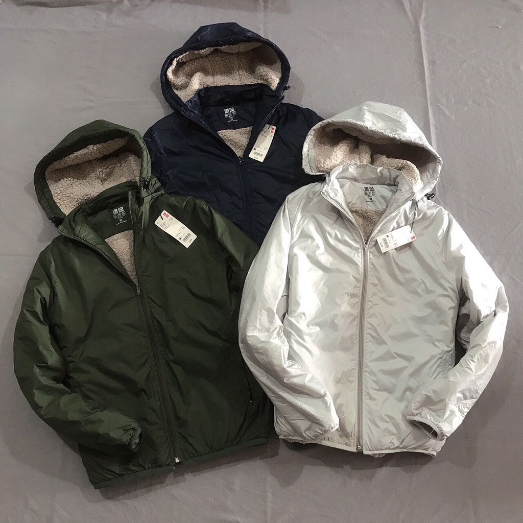 Áo Khoác Gió Nam Nữ Lót Lông cừu Nâu siêu ấm