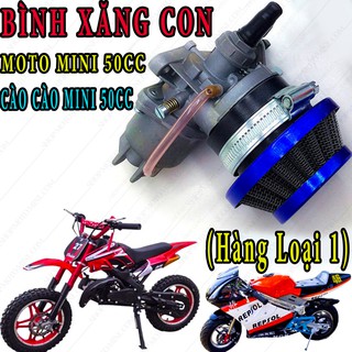 Bình xăng con xe cào cào mini 50cc có lọc gió | Cụm chế xăng moto mini 49cc gắn máy cắt cỏ