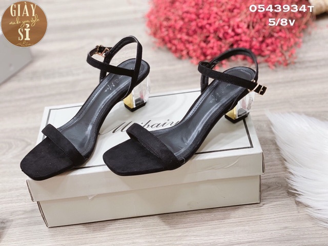 Sandal quai mảnh hh gót mica khuyết 5cm Mys Lucky Loviee