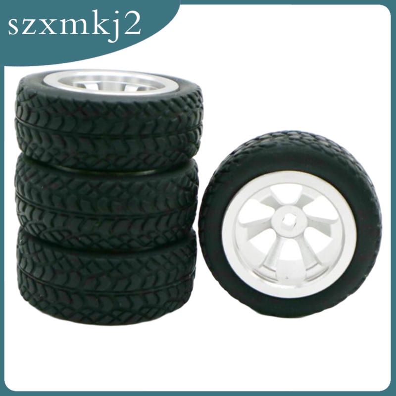 Set 4 Bánh Xe 1.18inch Chuyên Dụng Cho Xe Điều Khiển Wltoys 1: 28 Scale K969 K979 P929 P939