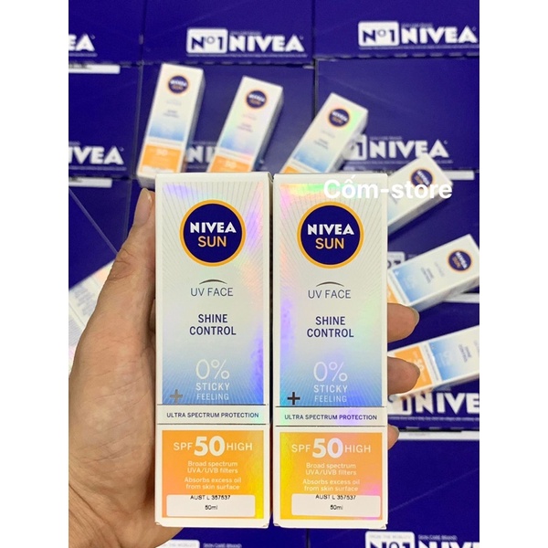 Kem Chống Nắng Nivea Shine Control SPF 50 UV Face