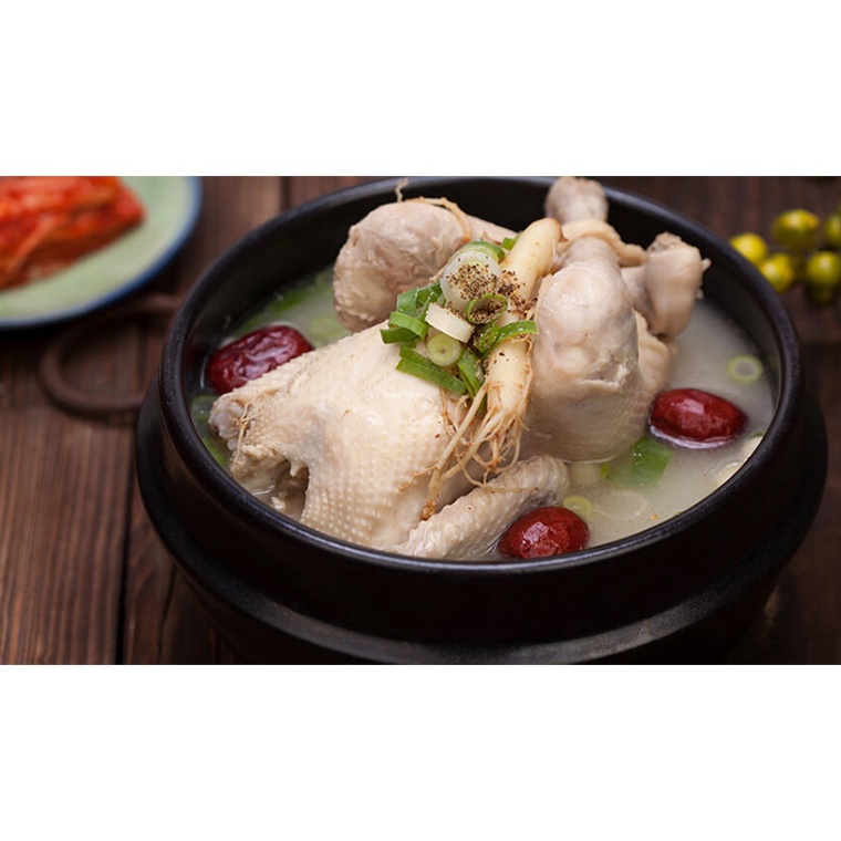 Gà tần hầm sâm MOGUCHON Hàn Quốc 850g (có gà trong túi sâm hầm)