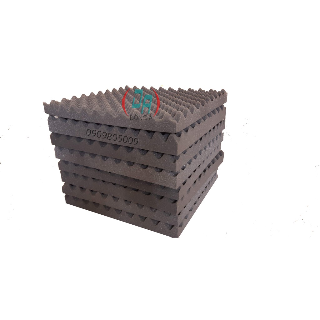 Set 10 tấm mút trứng cách âm - tiêu âm 50 x 50 x 5cm cho phòng thu âm, phòng karaoke, phòng livestream.bay...