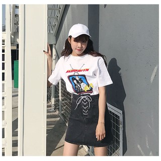 [ORDER]  - Chân váy jean form chữ A đan dây eo 🤤😍