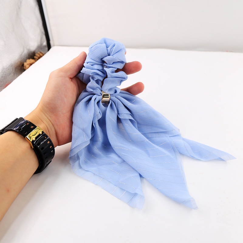 Dây Cột Tóc 2 Lớp Thắt Nút Dài Mềm Mại Phong Cách Giáng Sinh Cho Nữ