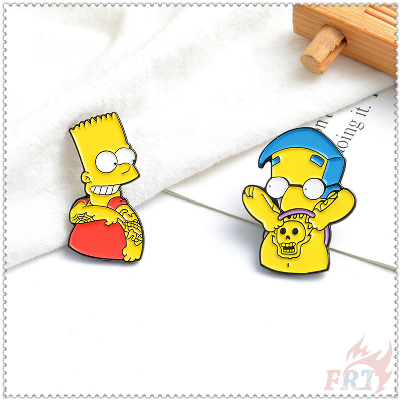 Ghim tráng men cài lên ba lô hình phim hoạt hình Simpsons phần 2 dễ thương