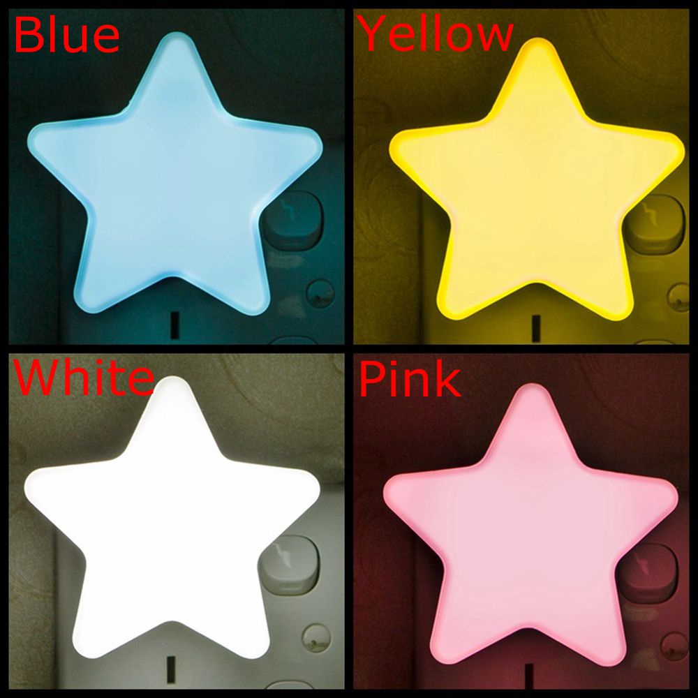 Đèn Ngủ Mini Cảm Biến Ánh Sáng Hình Ngôi Sao Dễ Thương