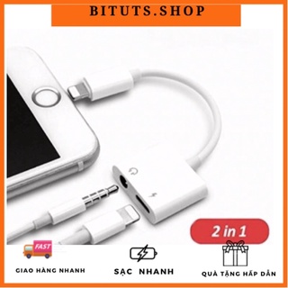 Jack chuyển đổi cổng IPsang tai nghe 3.5mm,giắc chuyển đổi vừa sạc vừa đeo tai nghe cho IP-Oanh ốp