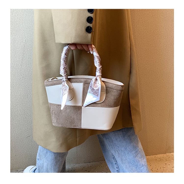 Túi Xách tote Màu Tương Phản Thời Trang Thu Đông Cho Nữ