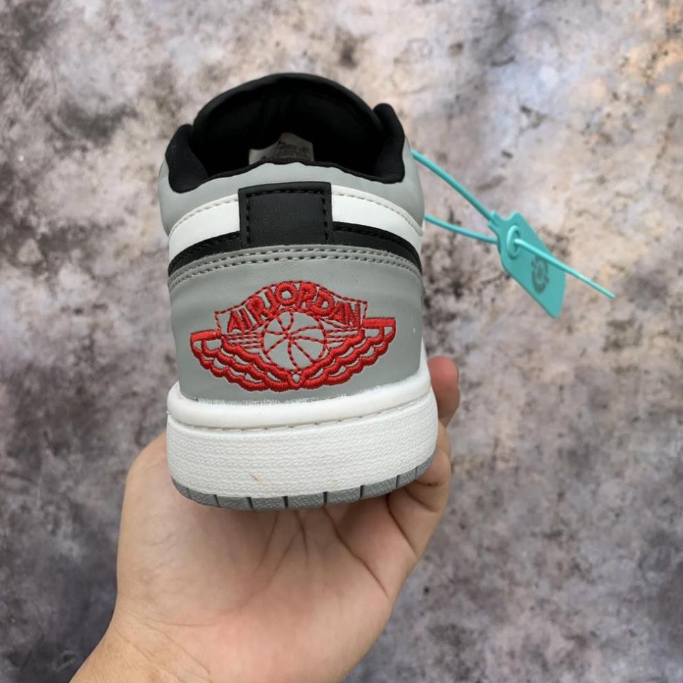 Giày JD1 low thể thao sneaker JORDAN 1 XÁM cổ thấp Hot trend nam nữ