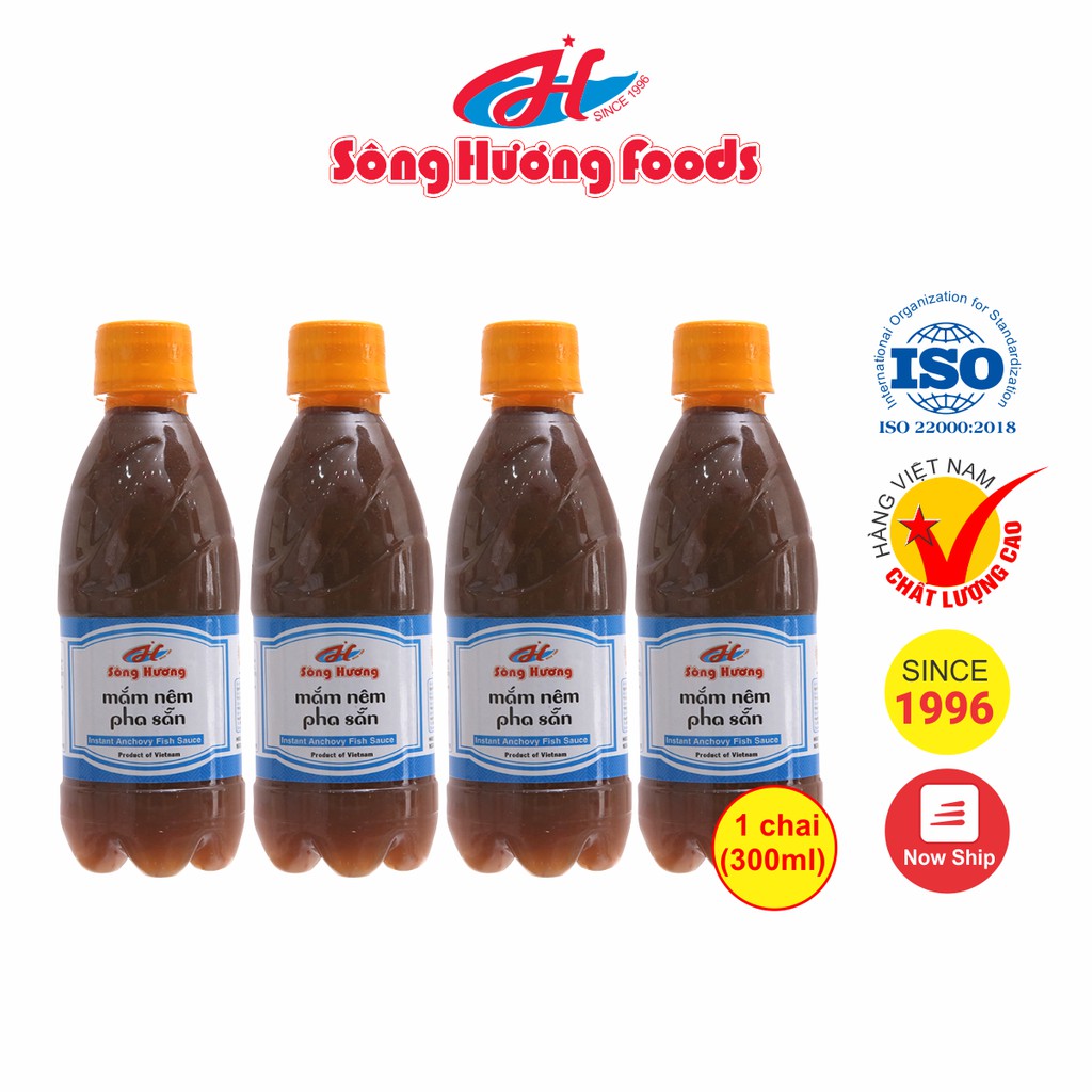 4 Chai Mắm Nêm Pha Sẵn Sông Hương Foods Chai 300ml