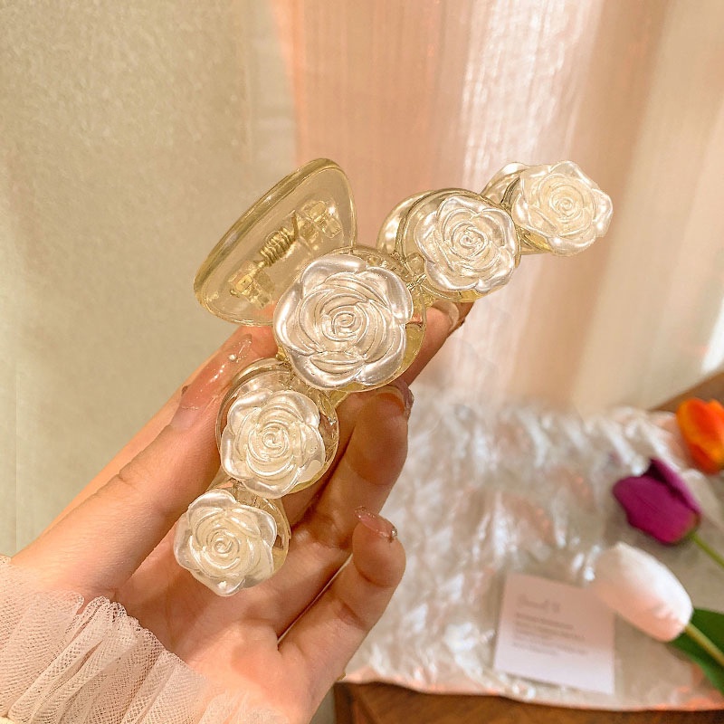 Kẹp Tóc Hình Hoa Trà 2022 Thiết Kế Mới Thời Trang Theo Phong Cách Hàn Quốc