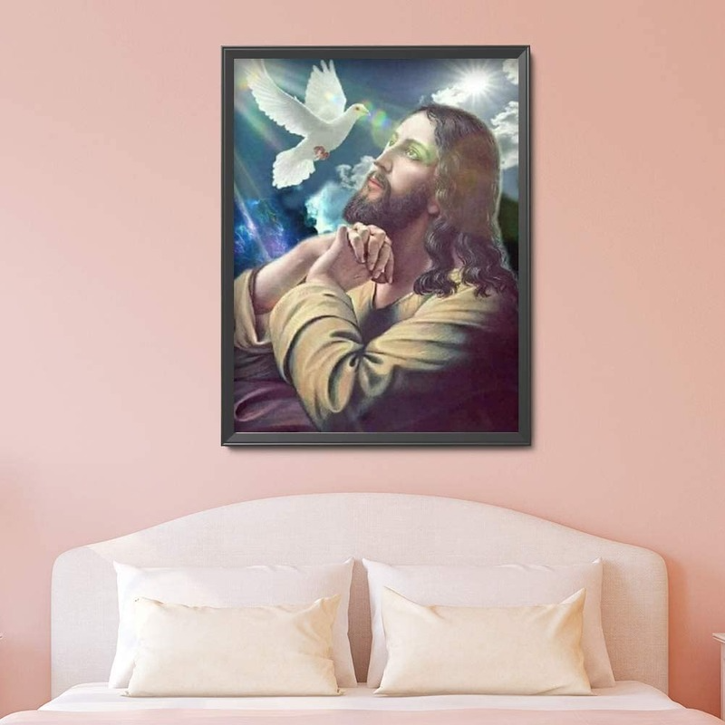 Bộ Tranh Đính Đá 5d Tự Làm Hình Chúa Jesus 30x40cm