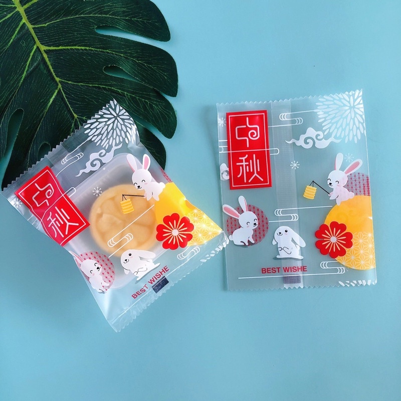 set 100 vỏ khay và bánh trung thu thỏ 50 gam