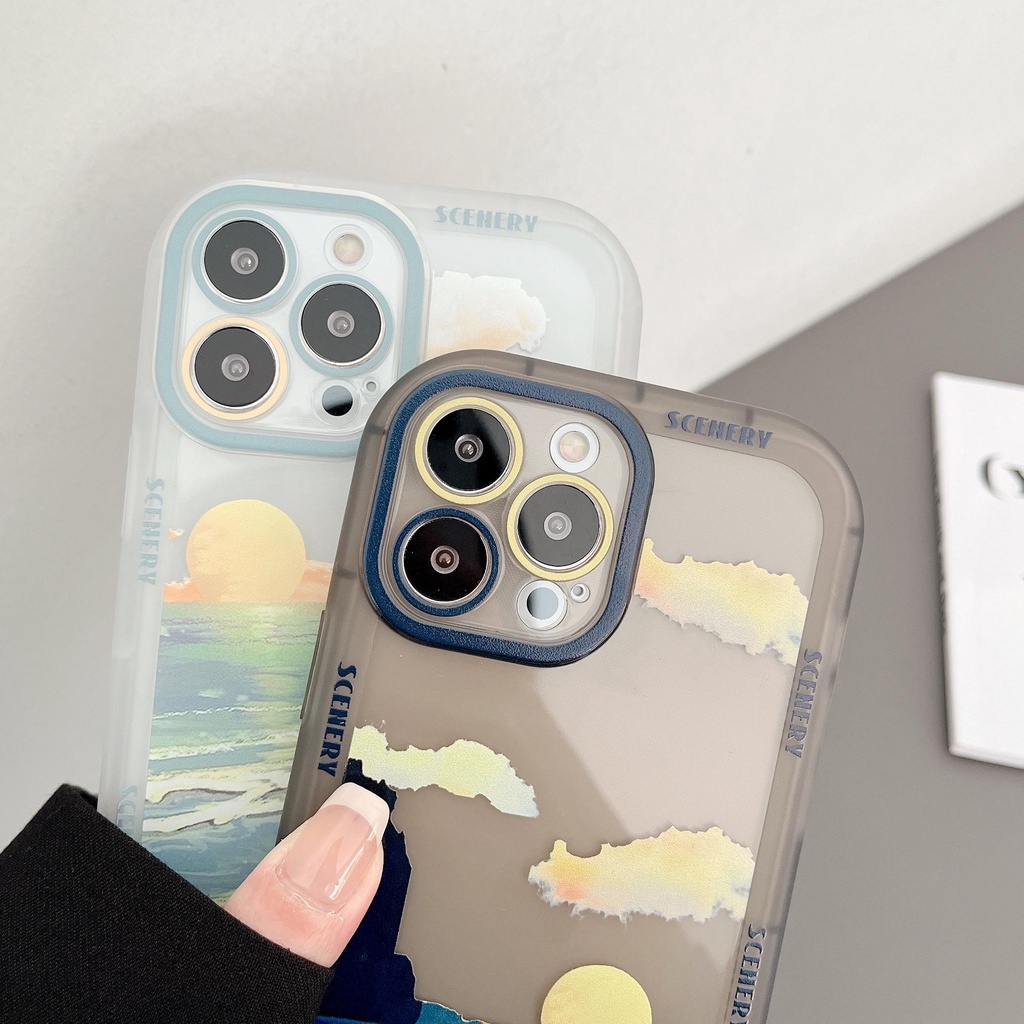 Ốp Điện Thoại In Họa Tiết Bãi Biển Cho iphone 13 Pro Max i13 13pro 11ProMax i11 X XR Xs Max 12Pro 12 Pro Max