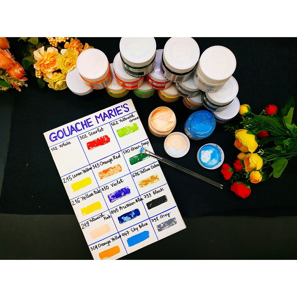 [Lộc'art Store]Màu Gouache/ bột Marie's hủ lẻ