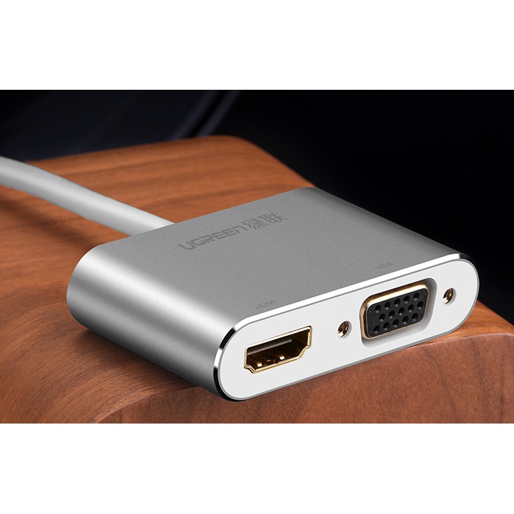 [Mã 159ELSALE hoàn 7% đơn 300K] Cáp Mini DisplayPort To HDMI + VGA Ugreen (20421)