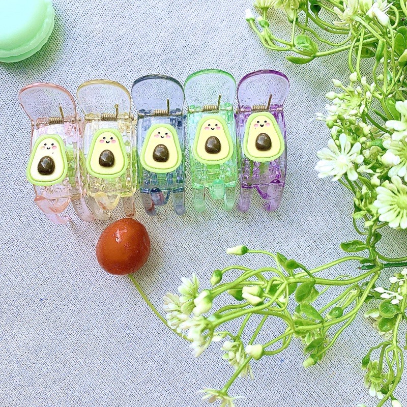🌸sẵn🌸 Kẹp tóc càng cua quả bơ - 3 râu