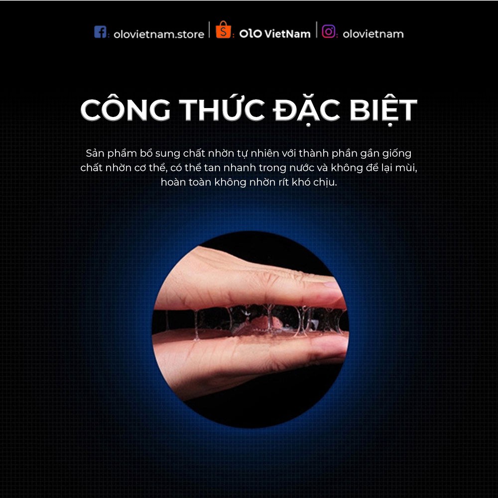 hàng trong kho Bán sỉ giá  đặc  biệtGel bôi trơn OLO dạng gói, gốc nước, không mùi, chứa hyaluronic axit 7ml[M&S]