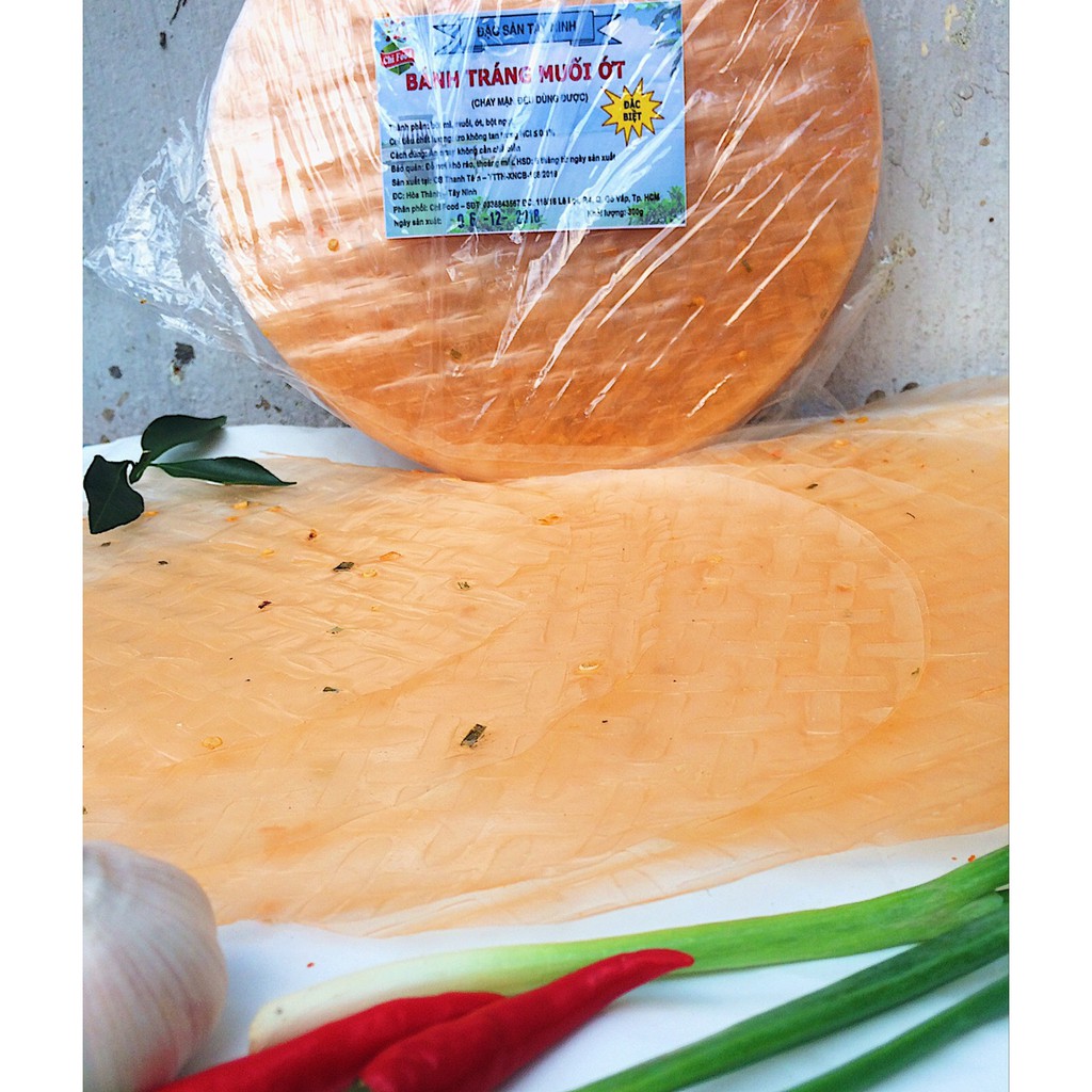 Combo 1KG Bánh Tráng Muối Ớt Tây Ninh! Bánh Tráng Đỏ Ăn Chay Được