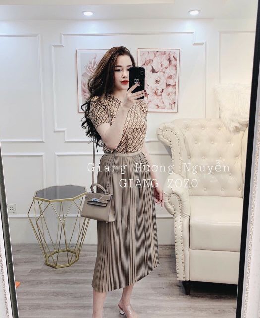 Chân váy xếp li nhỏ dáng dài Quảng Châu | BigBuy360 - bigbuy360.vn