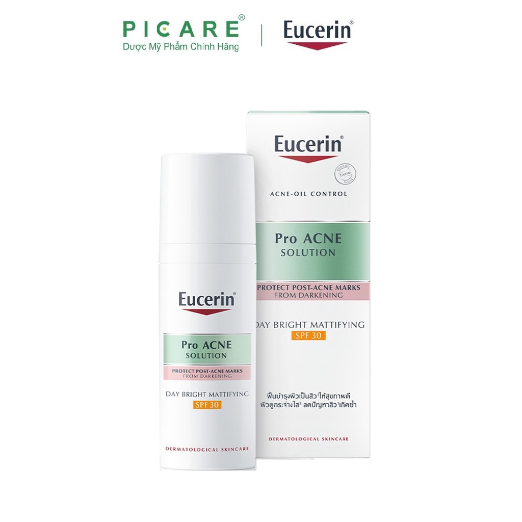 Kem dưỡng phục hồi thâm mụn Eucerin Acne-Oil Control Pro Acne Solution Day Bright