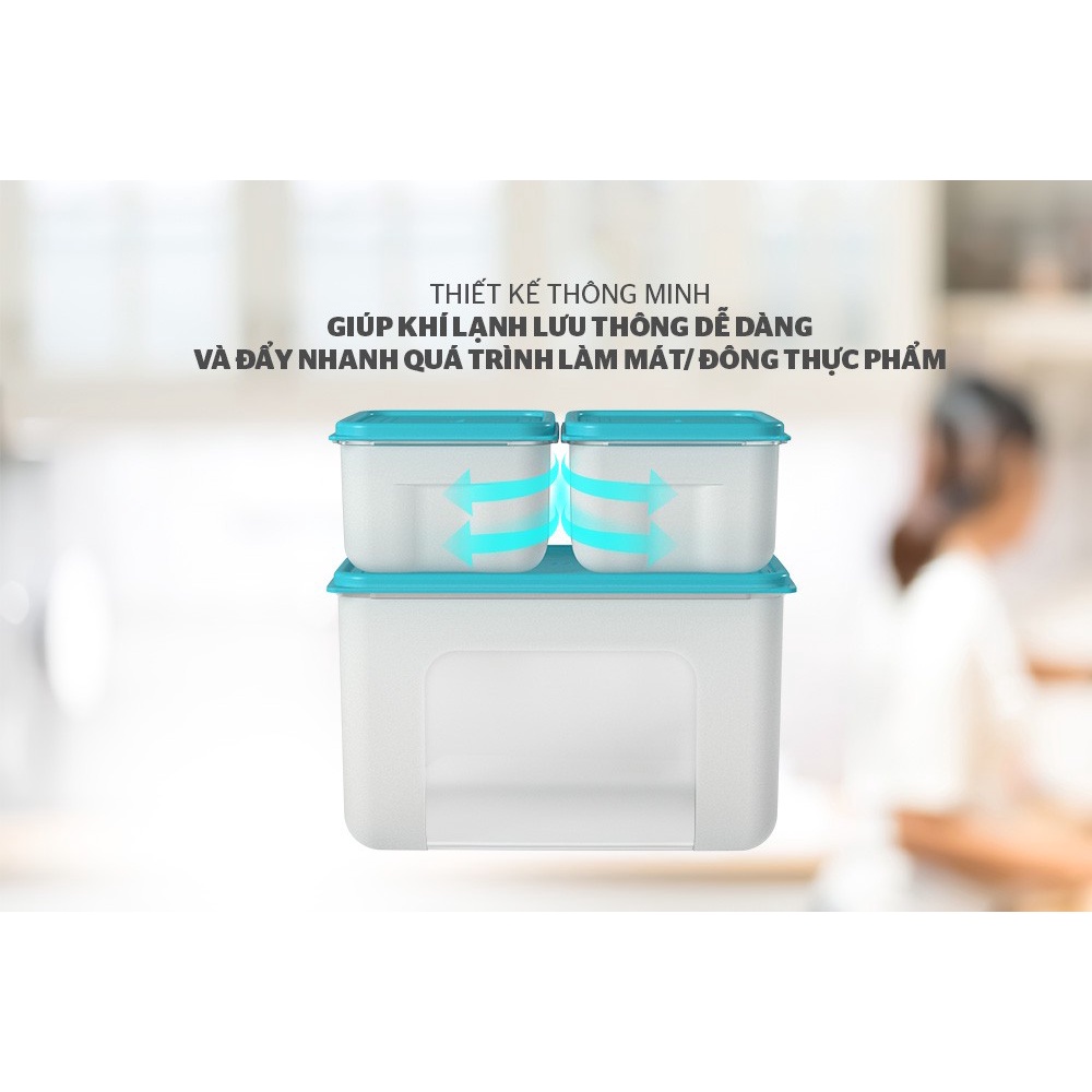Bộ 3 Hộp Bảo Quản Thực Phẩm BIOZONE KB-ST3P01 2700 ml 500 ml chính hãng