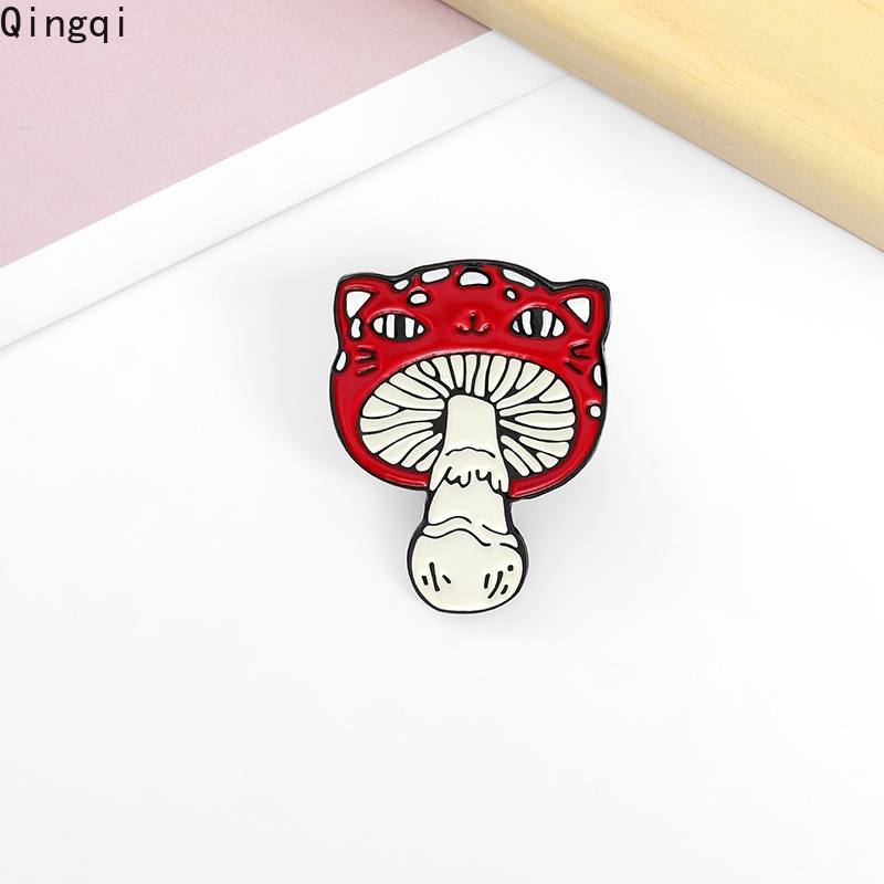 Ghim cài áo trang trí Miss Zoe hình nấm mặt mèo hoạt hình đáng yêu