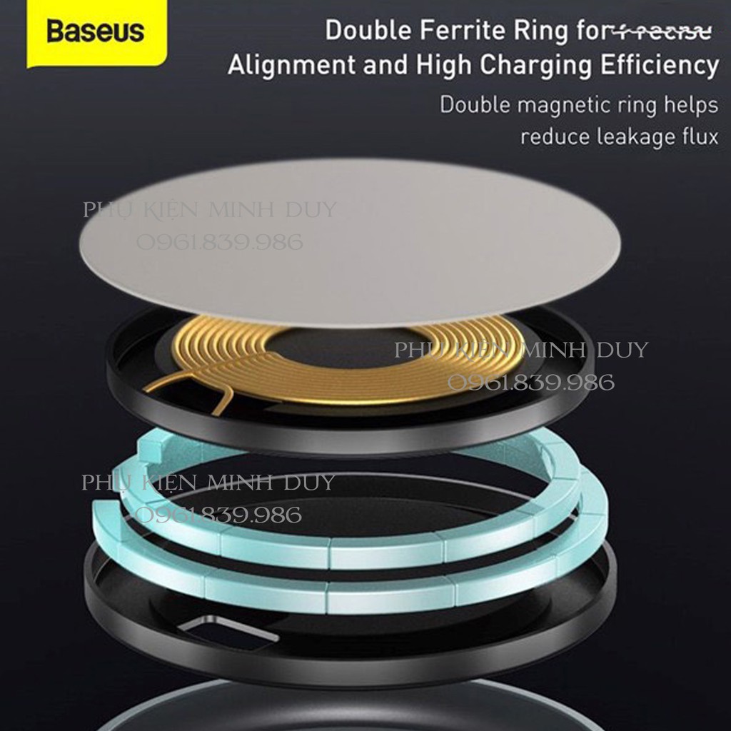 Đế giữ điện thoại tích hợp sạc nhanh không dây Baseus Swan Magnetic Desktop Bracket Wireless Charger cho iPhone 12