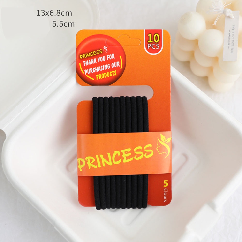 Set 10 dây cột tóc co giãn nhiều màu sắc đáng yêu cho nữ