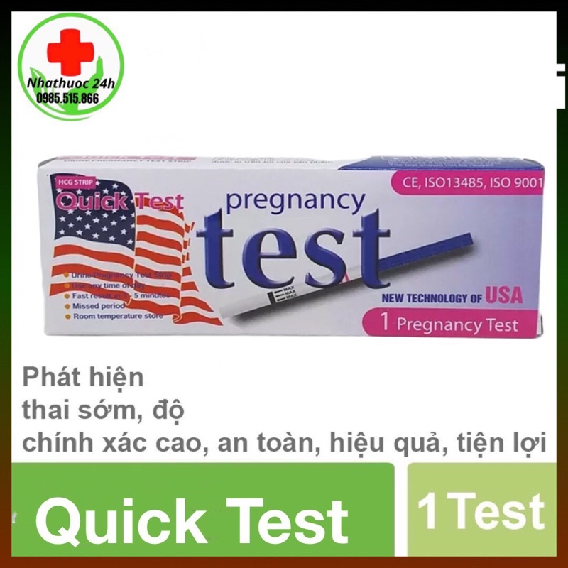 Que thử thai Quick Test phát hiện thai sớm