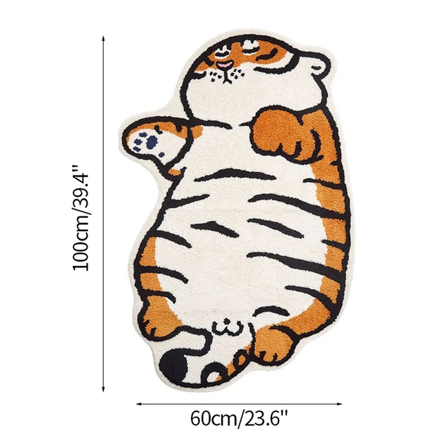 Cute Tiger Pattern Velvet Carpet 40*60cm