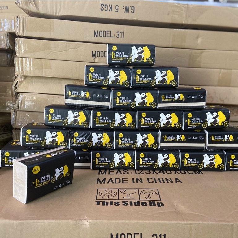 Giấy ăn gấu trúc 4 lớp Manhua thùng 30 gói khăn giấy siêu dai thấm hút tốt hàng loại 1 - T2K Shop