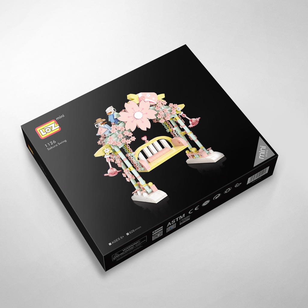 LOZ Đồ Chơi Lắp Ráp Mô Hình Máy Bay Mini 1126 Xích 1124