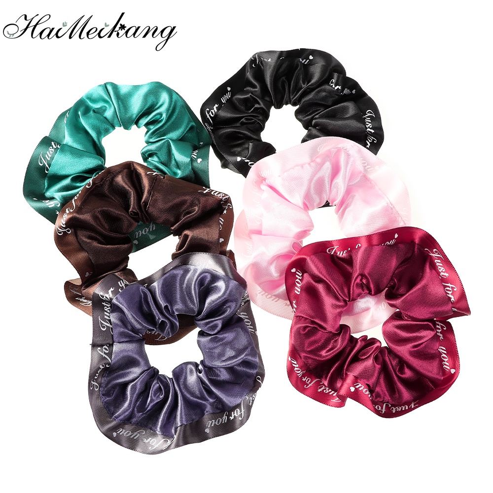 Dây cột tóc Haimeikang bằng chiffon cỡ lớn in họa tiết đáng yêu