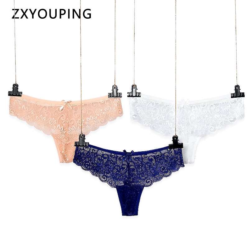 AOFEIQIKE Quần lót lọt khe phối ren quyến rũ cho nữ