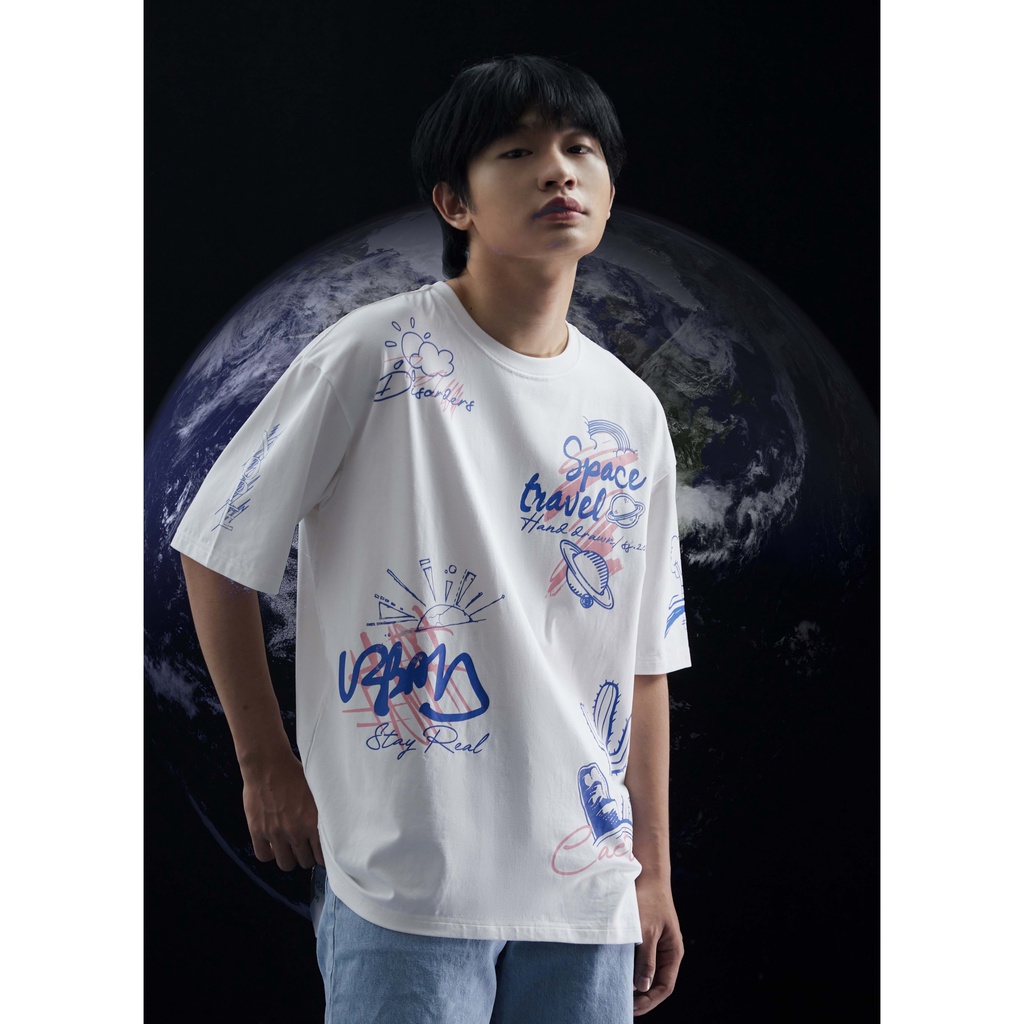 Áo Thun Nam Tay Ngắn Cổ Tròn Ngân Hà The Earth Thương Hiệu Y2010 Ver1 20273|YaMe|