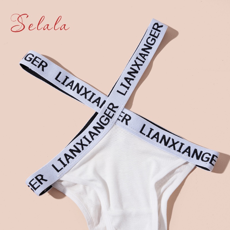 Quần Lót Su Nữ Selala Thiết Kế Quai Chéo Phối Chữ Tôn Dáng Cực Kì Quyến Rũ Sexy QS21