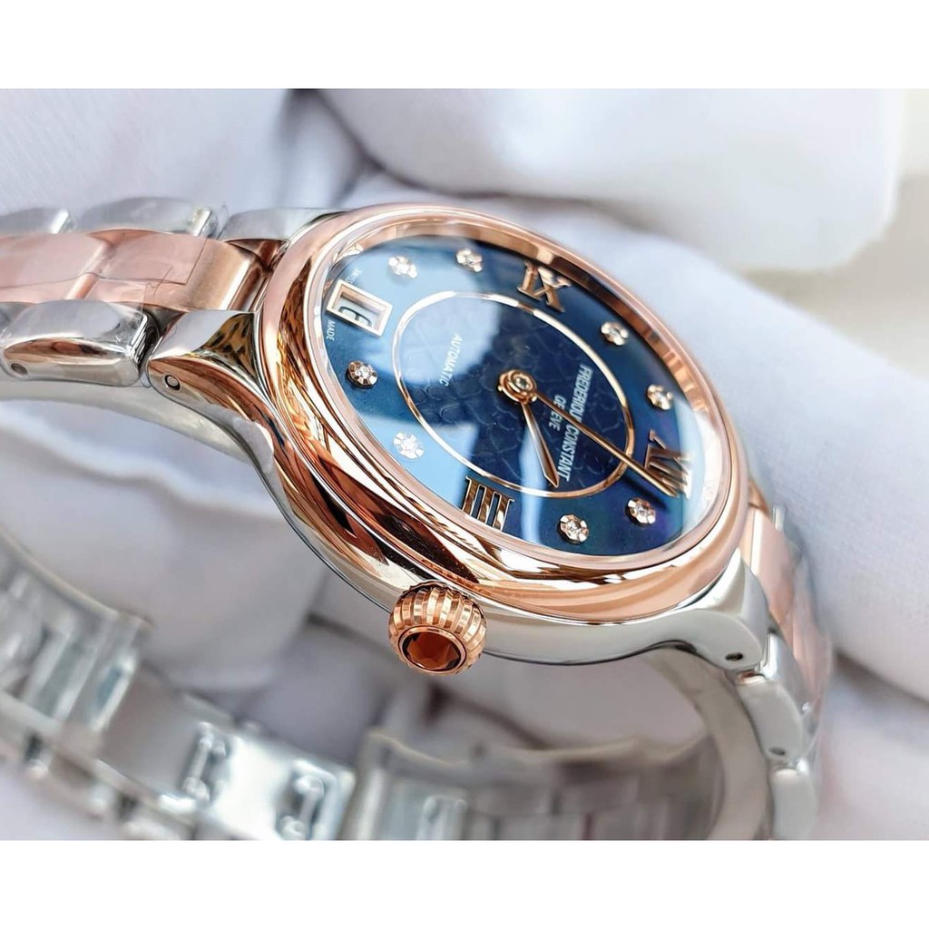 Đồng hồ nữ chính hãng Frederique Constant Automatic FC-306NHD3ER2B - Máy cơ tự động - Kính Sapphire nguyên khối