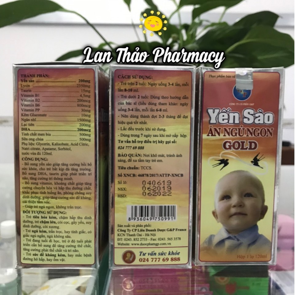 Siro yến sào ăn ngủ ngon g&p chai 120ml chính hãng giúp bé tăng cân hiệu quả - siro yến sào mum mum gp