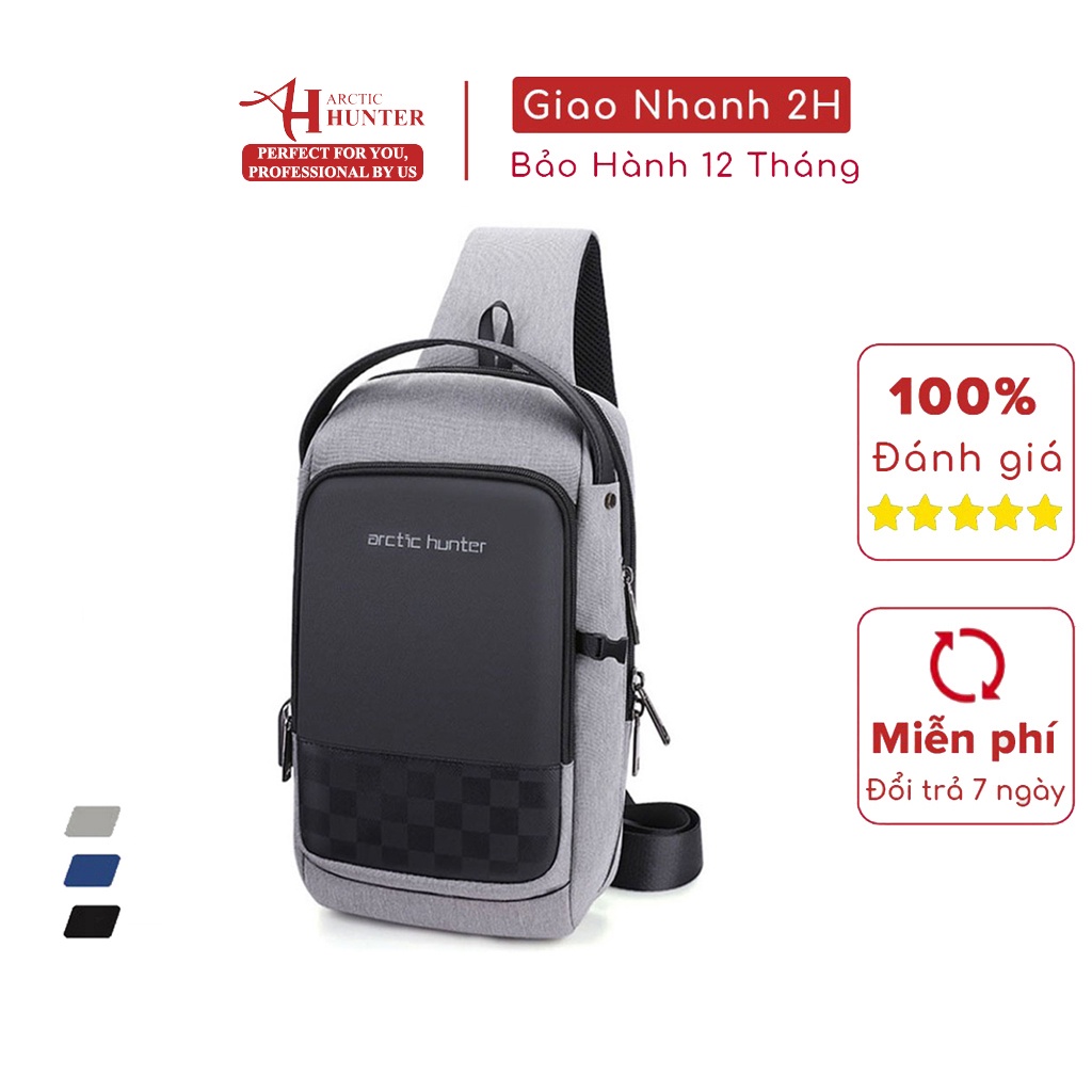 [Mã BMBAU50 giảm 7% đơn 99K] Túi đeo chéo Arctic Hunter chất liệu Oxford chống thấm nước - XB00105