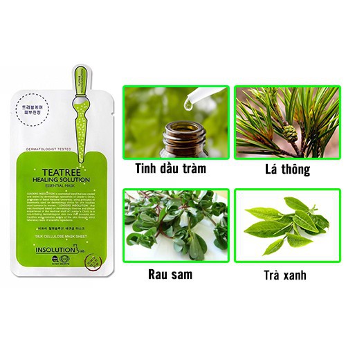 [Hot] Mặt Nạ Hỗ Trợ Ngăn Ngừa Giảm Mụn Mediheal Teatree Healing Solution Essential Mask [Chính hãng]