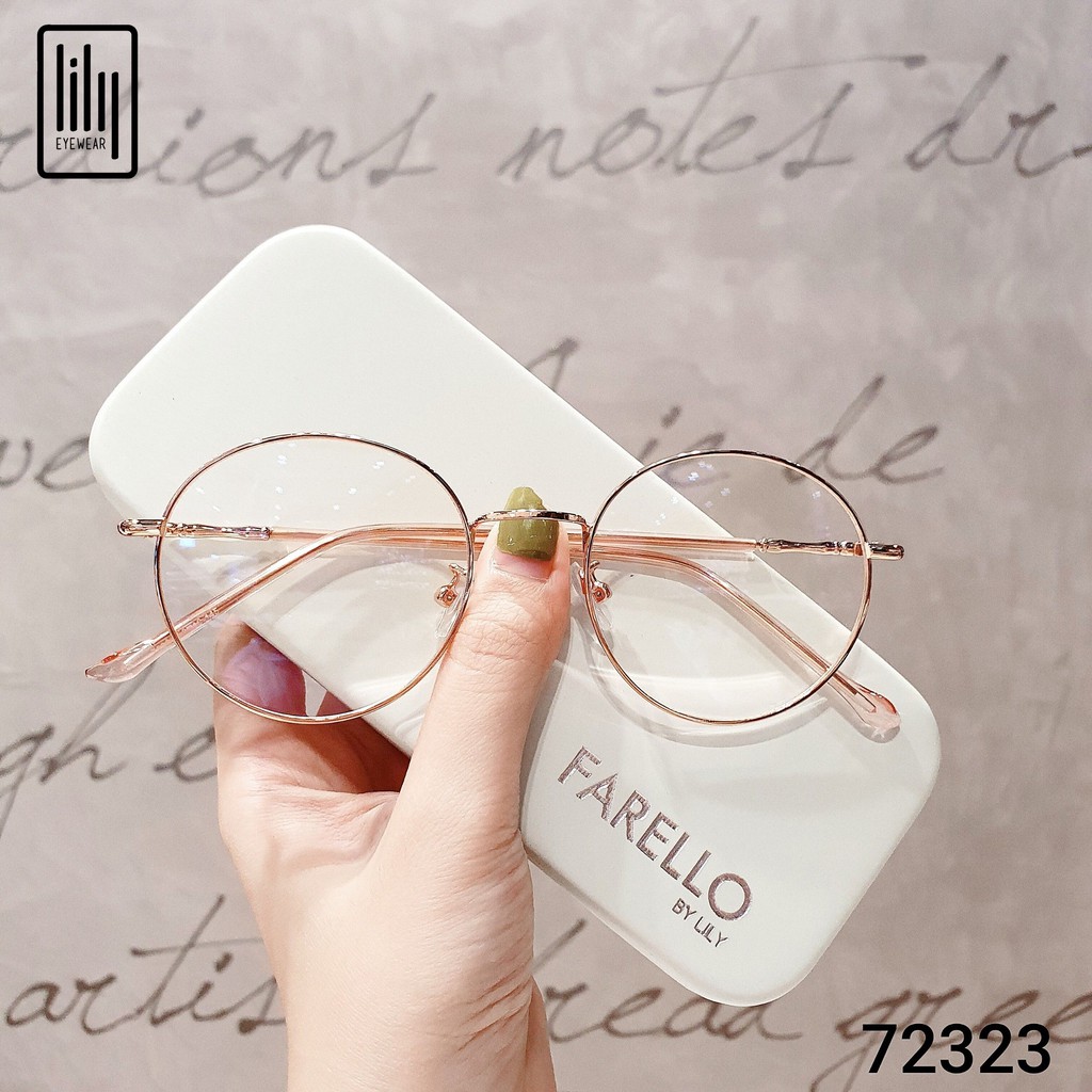 Gọng kính cận nam nữ Lilyeyewear mắt tròn, chất liệu kim loại thanh mảnh - 72323 | BigBuy360 - bigbuy360.vn