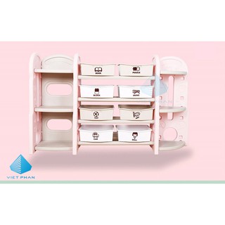 Tủ kệ đựng đồ chơi kiêm giá sách cho bé cao cấp xuất Hàn